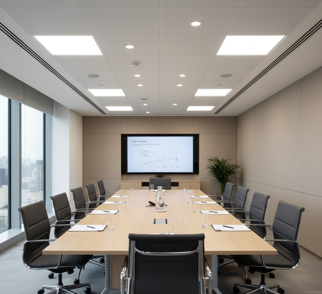 Professional conference room setup